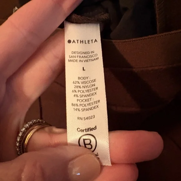 Athleta Venice Heathered Pintuck Chocolate Brown Pants - Picture 8 of 9